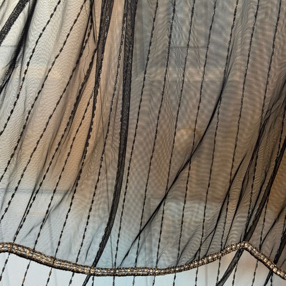 Sheer Black Beaded Sleeveless Top - Picture 4 of 5